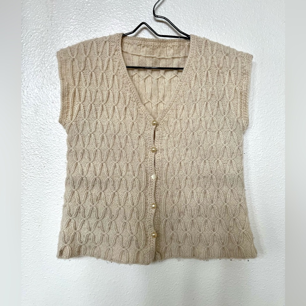 Handmade Knit Wool Cottage Core Top - Picture 3 of 7